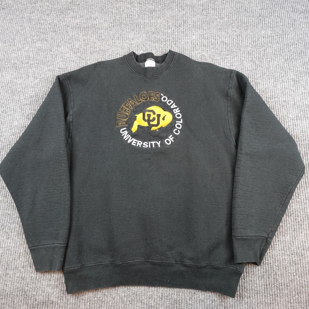 Vintage Colorado Buffaloes Sweatshirt Mens XL Black Fruit Of The Loom 90s